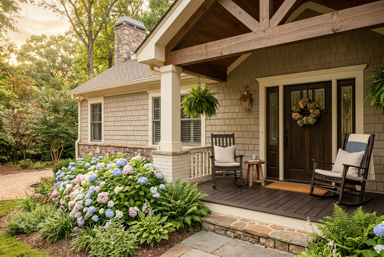 Southern porch of a Georgia home
